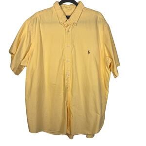 Polo Ralph Lauren Yellow Oxford Shirt 2XB Big Button Down Pony Logo